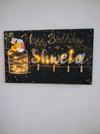 INFINITY CREATIONS Personalized 'Happy Birthday' LED String Art with Date | Custom Photo Wall Décor Gift