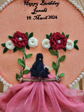 INFINITY CREATIONS Personalized Birthday Embroidery Hoop | Custom Name & Date Gift for Girls
