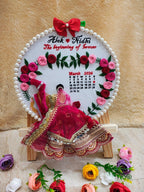 INFINITY CREATIONS Personalized Wedding Embroidery Hoop Frame | Custom Names & Date, Handmade, Bridal Keepsake Gift, Anniversary & Engagement Décor