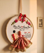 Personalized Islamic Wedding Embroidery Hoop | Handmade Muslim Couple Name Frame | Custom Nikah Gift