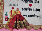 INFINITY CREATIONS Personalized 3D Punjabi Wedding Anand Karaj Hoop | Custom Couple Names Gift