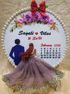 Infinity Creations Personalized Couple Embroidery Hoop – Custom Wedding & Anniversary Gift 10 Inch