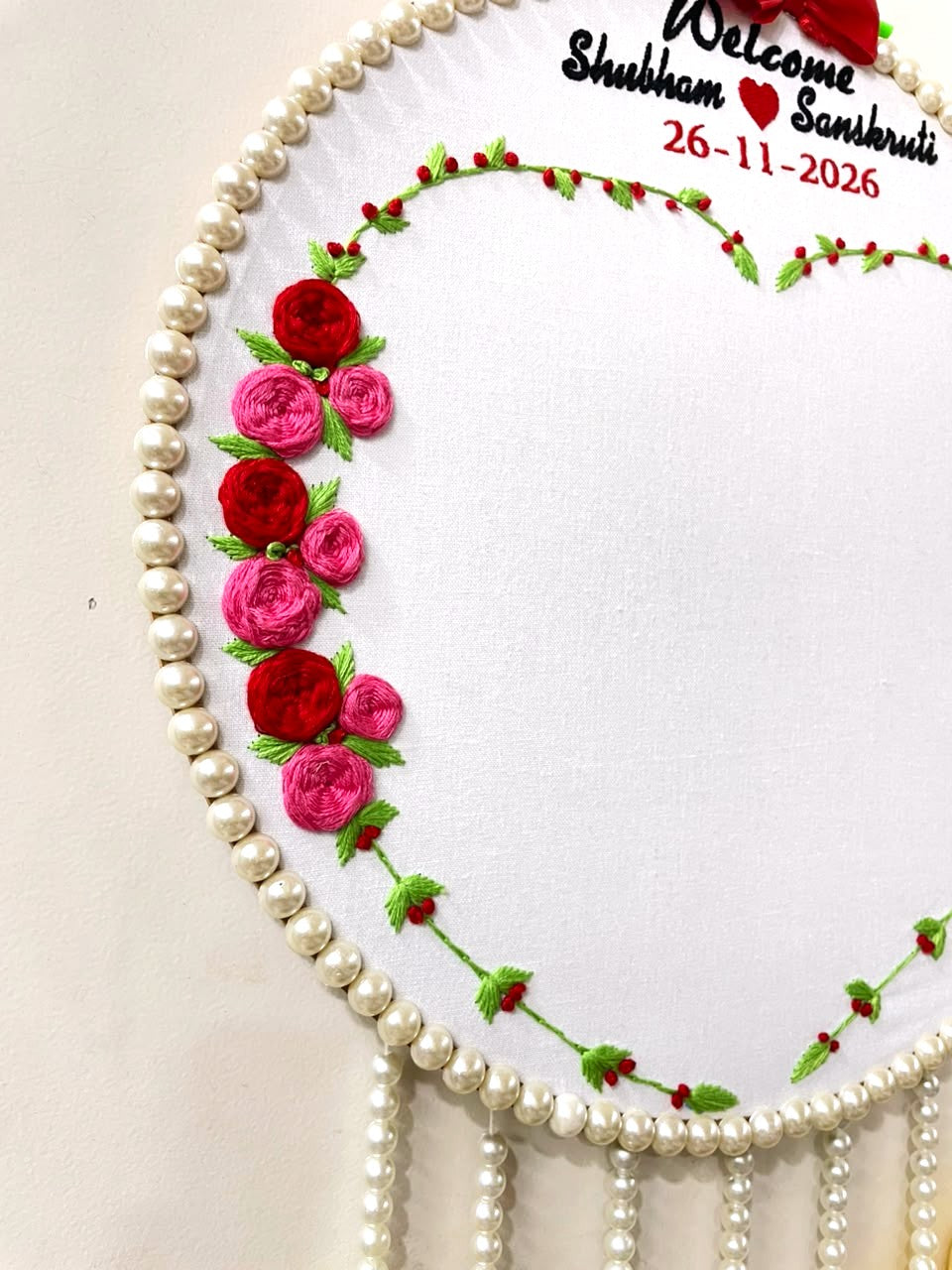 INFINITY CREATIONS Personalized 3D Wedding Thappa Hoop | Custom Name & Dates