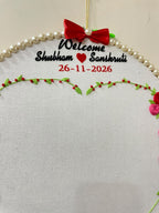 INFINITY CREATIONS Personalized 3D Wedding Thappa Hoop | Custom Name & Dates