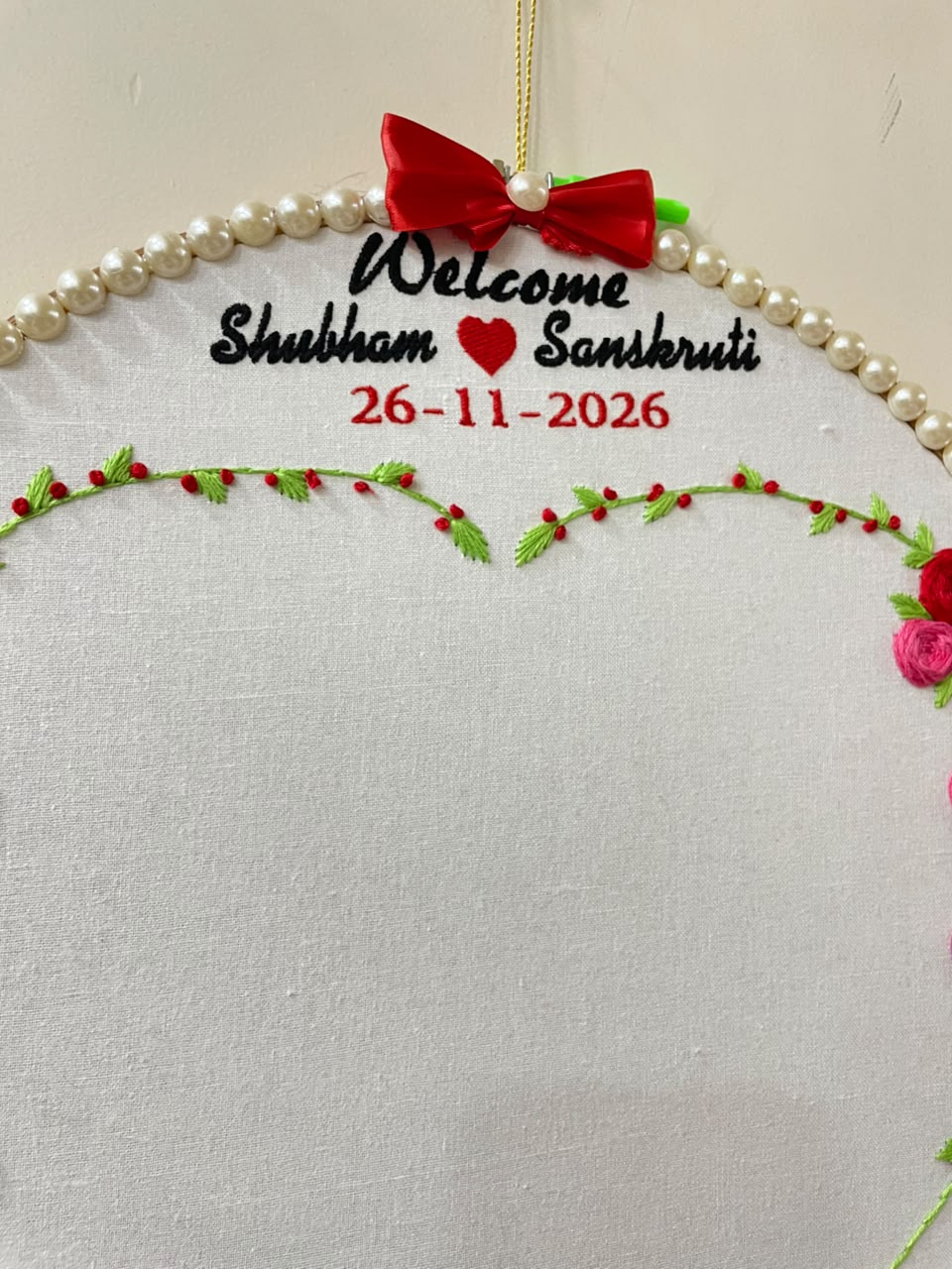 INFINITY CREATIONS Personalized 3D Wedding Thappa Hoop | Custom Name & Dates
