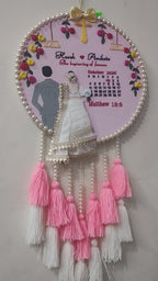 INFINITY CREATIONS Personalized 3D Christian Wedding Embroidery Hoop | Custom Couple Names Gift