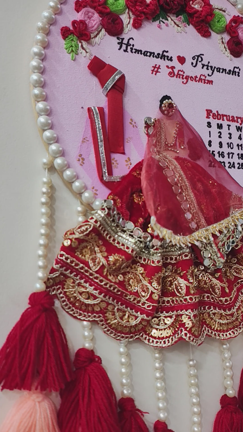 INFINITY CREATIONS Personalized 3D Indian Wedding Hoop | Custom Couple Names Gift
