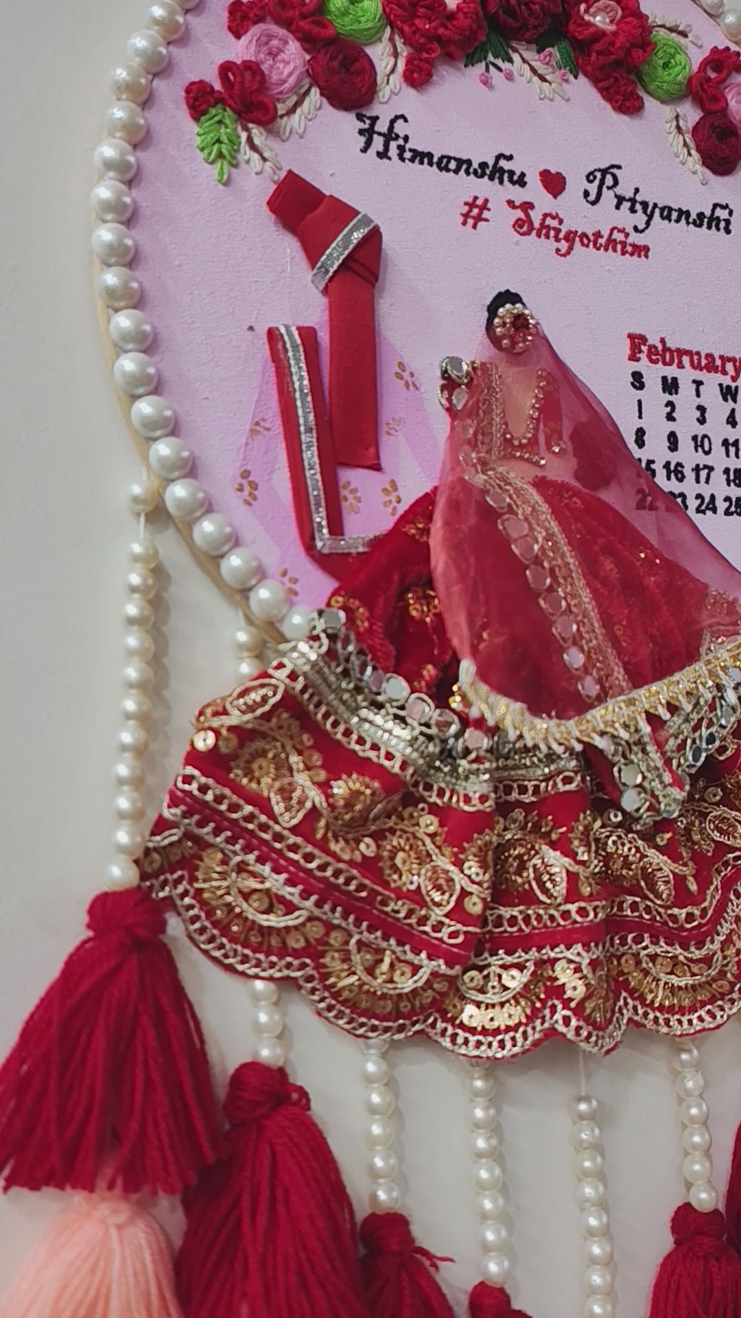 INFINITY CREATIONS Personalized 3D Indian Wedding Hoop | Custom Couple Names Gift