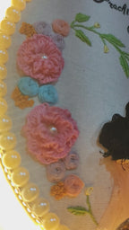 INFINITY CREATIONS Personalized 3D Engagement Hoop | Custom Couple Silhouette Gold Lace Gift